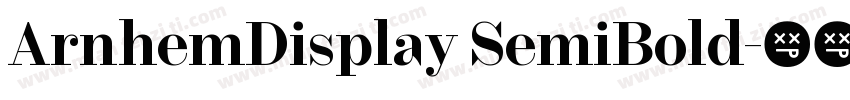 ArnhemDisplay SemiBold字体转换